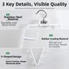 2Pcs Rotatable Metal V Shaped Hanger Wall Mounted Wardrobe Clothes Organizer  Scarf Hanging