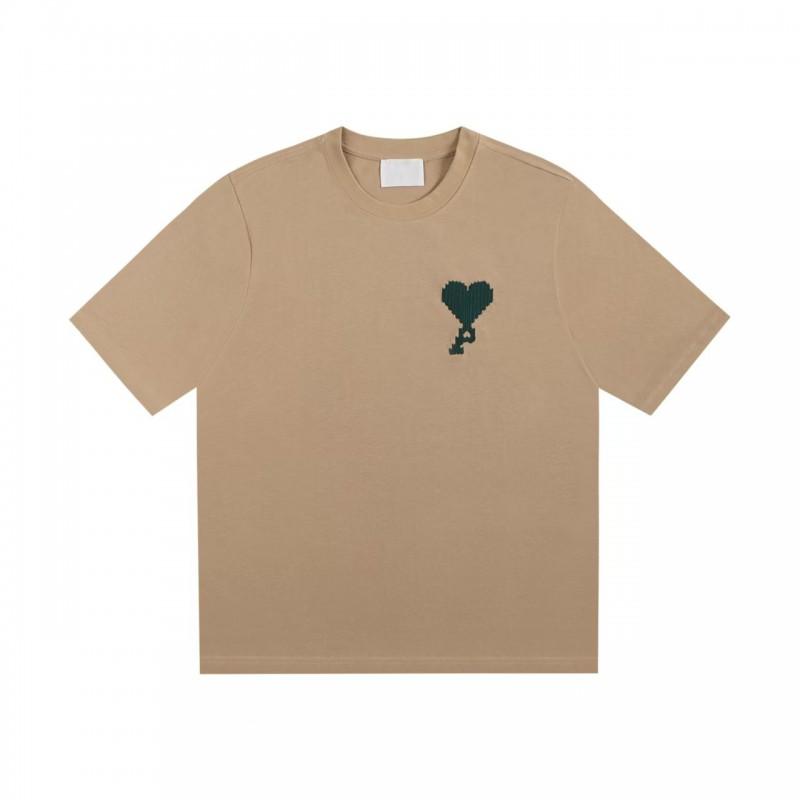 Unisex Cotton Short Sleeve T-Shirt Loose Fit Round Neck Heart Print Casual Tee 2025