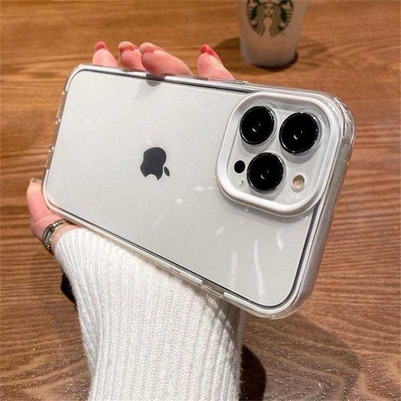 Простой цветной чехол для телефона «три в одном» с каймой для iphone 14 13 12 11 Pro Max X XR XSMAX 7 8 Plus Чехол из ТПУ + ПК Новые продукты