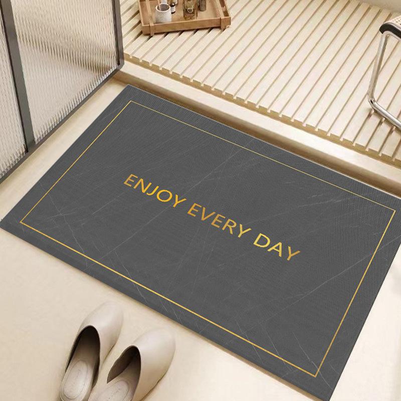 Мягкий коврик для пола в ванной из диатомовой грязи, впитывающий коврик, коврик для ног в туалете, нескользящий быстросохнущий коврик для туалетной двери