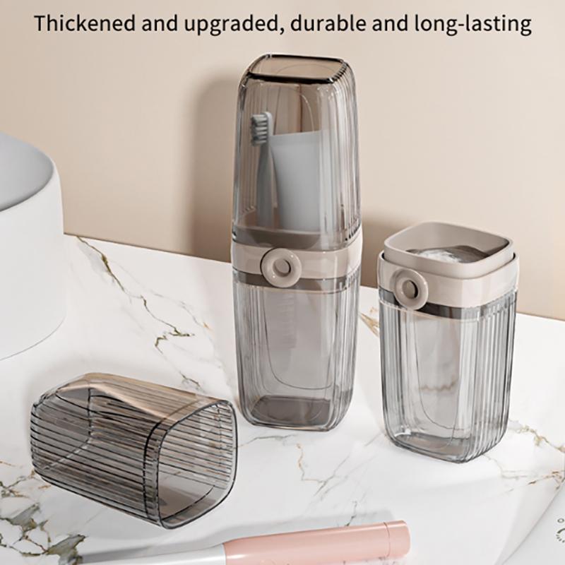 Портативный дорожный чехол для зубной щетки, держатель для зубной пасты в ванной, футляр для хранения, дорожный органайзер для кемпинга, ящик для хранения туалетных принадлежностей