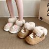 Милые кошачьи хлопковые туфли 2025 новые осенне-зимние домашние нескользящие туфли для послеродового периода, на толстой подошве, утепленные хлопковые туфли женские