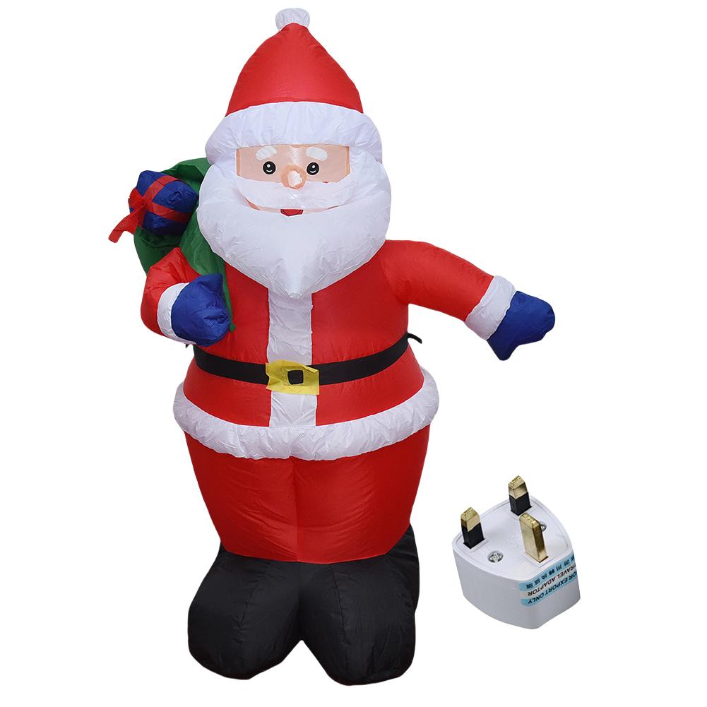 Светодиодная надувная милая игрушка, надуваемая воздухом, освещенное украшение в виде Санта-Клауса, светящаяся гигантская модель, украшение для рождественской садовой вечеринки