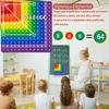 Спереди 12x12 сзади 12 + 12 сложение умножения с обеих сторон поп-игрушки, радужные красочные нажимные пузырьки математические развивающие игрушки