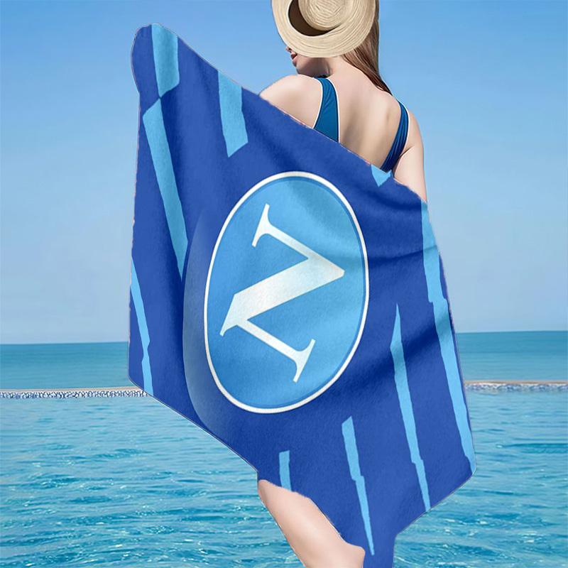 Napoli Football Club Emblem Microfiber Beach Towel, Lightweight And Quick-Dry, for Summer Travel, Beach Essential, Swimming Pool