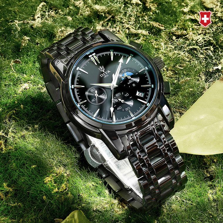 Dita Watch Мужские часы для отдыха Водонепроницаемые автоматические механические спортивные трендовые часы Мужской стальной ремень