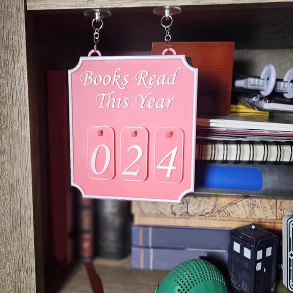 Книги, прочитанные за год gn Список чтения Стильный дисплей Счетчик книг, прочитанных за год С цифровой карточкой
