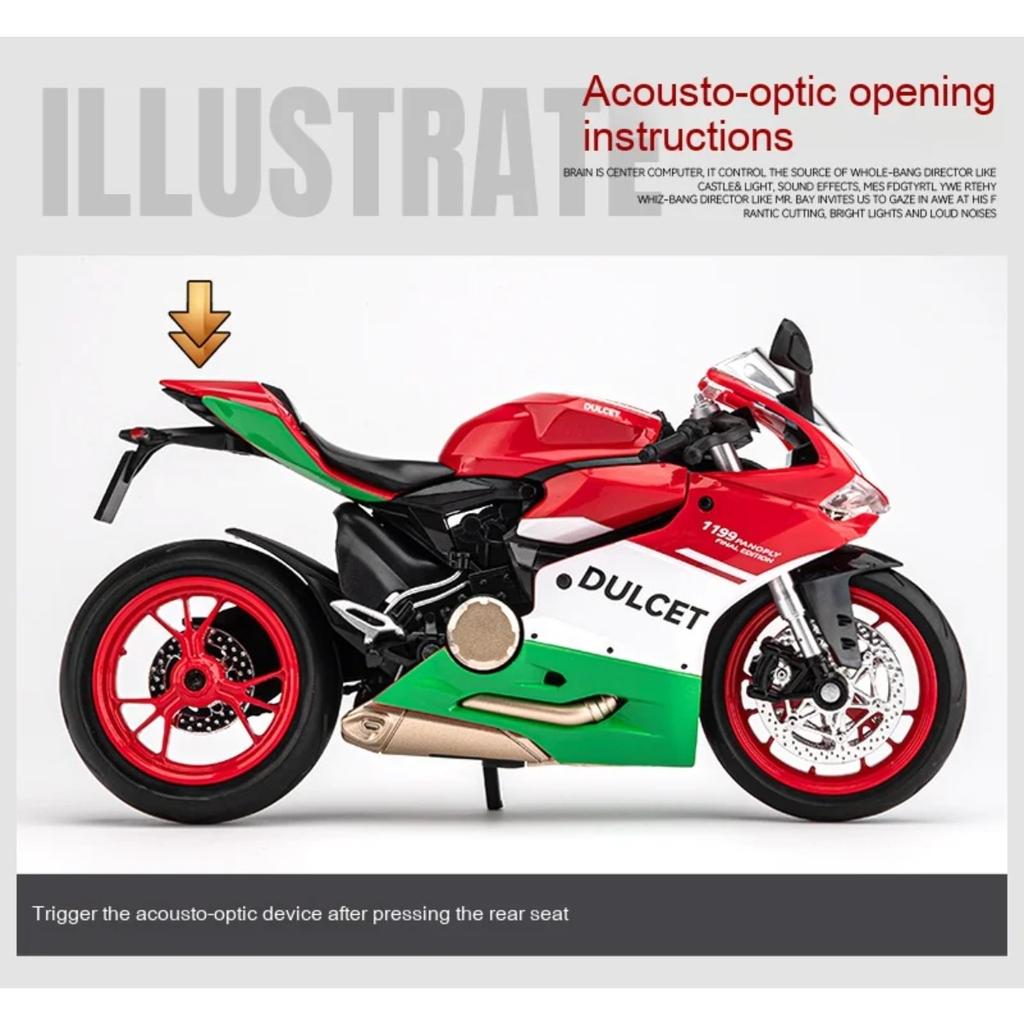 1/12 Metal Die Cast Ducati 1199 Panigale S Motorcycle Model with Display Base Collection Home Ornament Boy Gift
