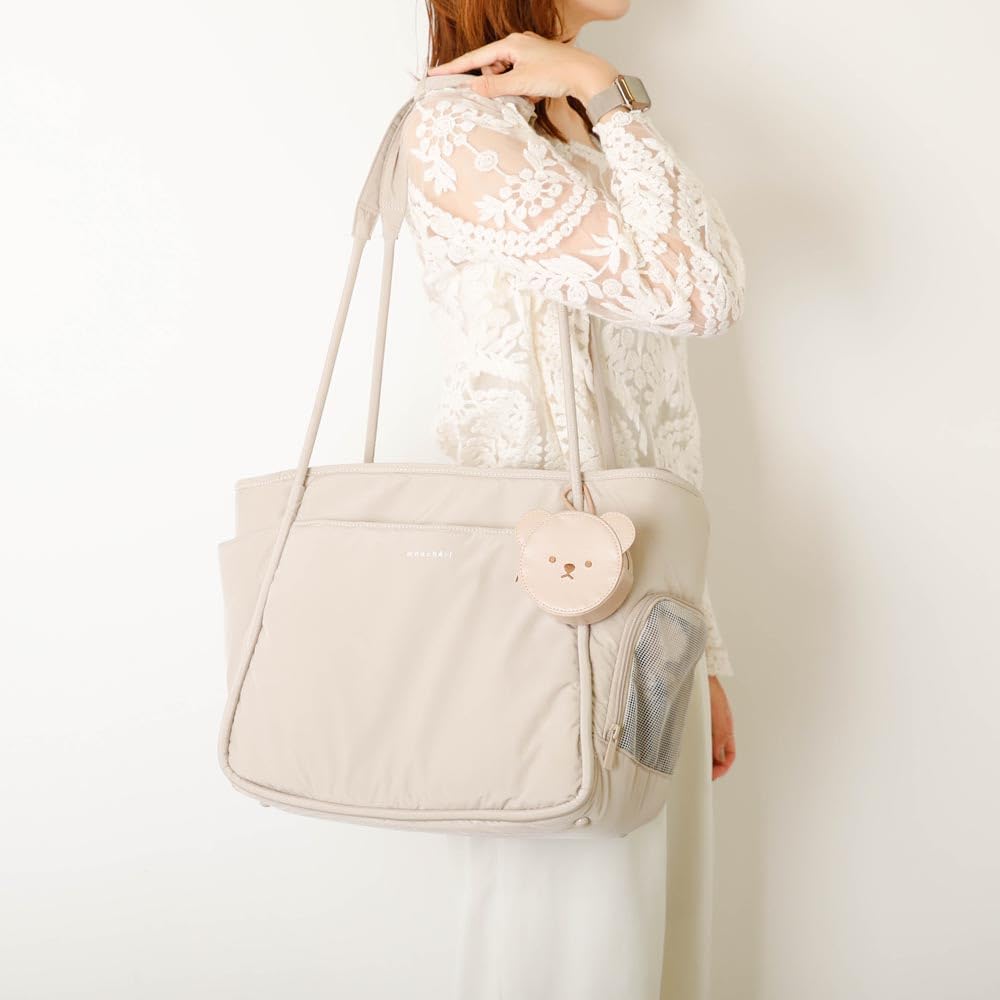 Monchéri [Мини-кошелек-мишка с карабином] Собака, Маленькая собака (БЕСПЛАТНОБежевый) Милый, Стильный, Популярный Бренд, Той-пудель, Чихуахуа