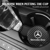 EBS4  Hot 2025 2Pcs Leather Coaster Anti-noise Water Cup Mat Cushion For Mercedes Benz AMG W203 W206 W220 W205 W211 W212 W201 W210 W10