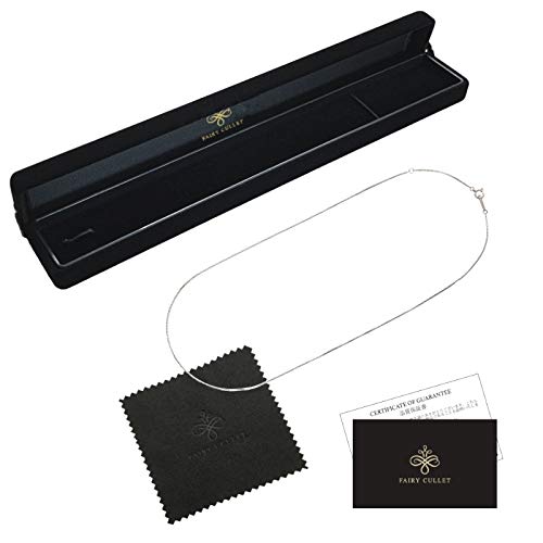 Ожерелье из белого золота K18WG Венецианская цепочка Ширина кольца [Fairy Kallet] (Регулируемый 0,7 мм 40 см)