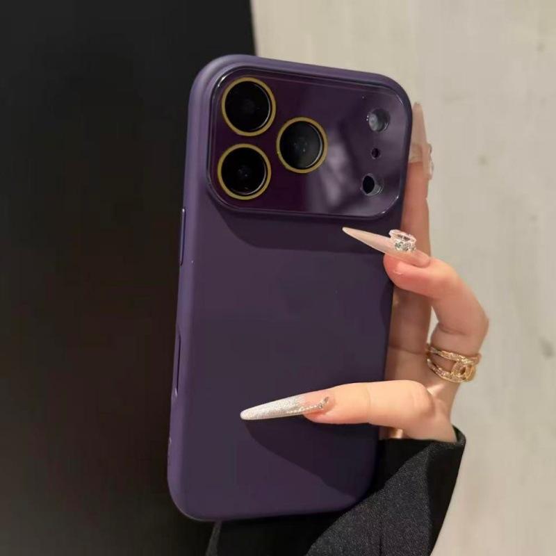 Применимо к iPhone17 чехол из жидкого силикона для мобильного телефона Apple 16promax противоударный полный чехол с защитной пленкой для объектива