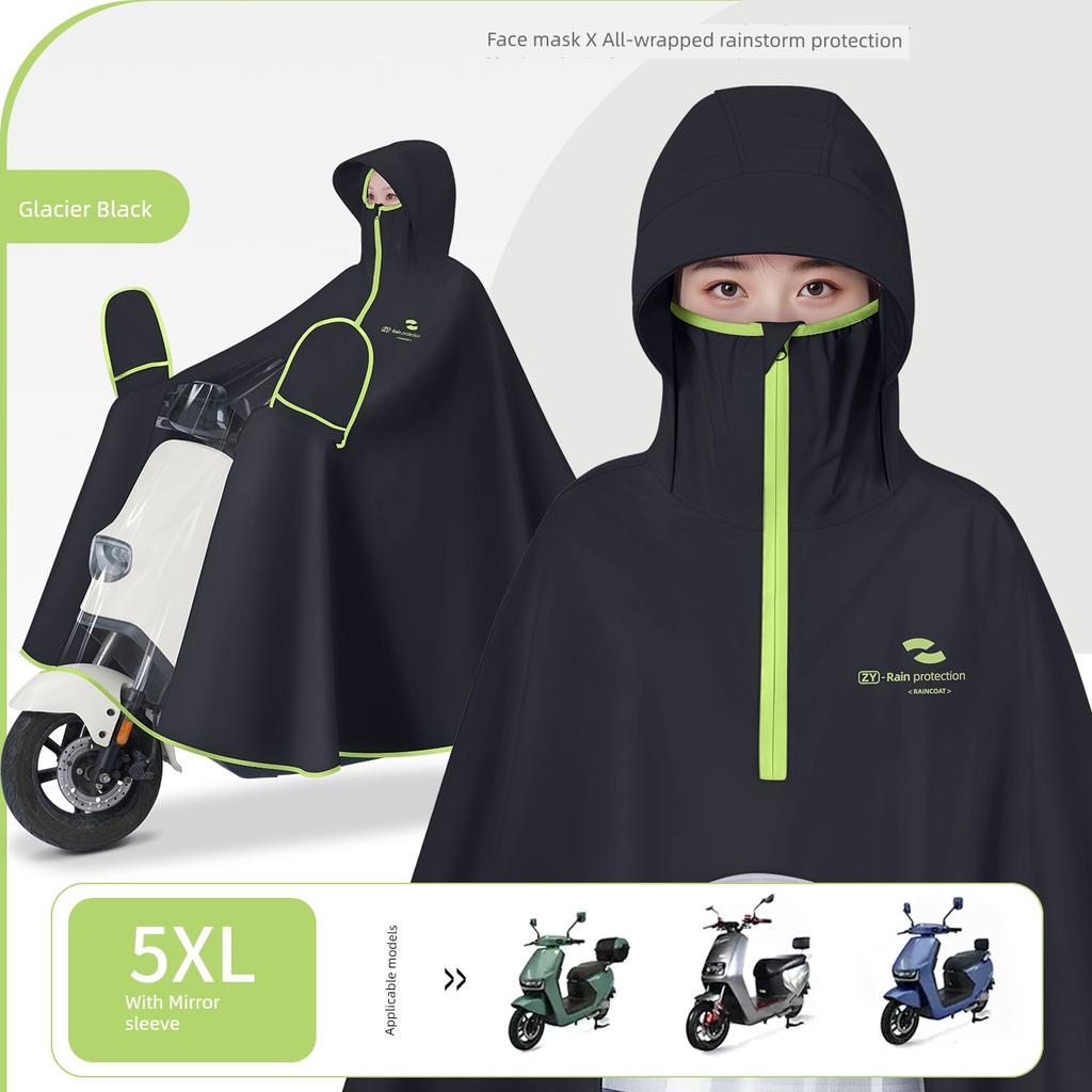 Electric Scooter Raincoat for Women, Full-Body Storm-Proof, Extra Large and Thick, 2026 New Model Motorcycle Riding Poncho
