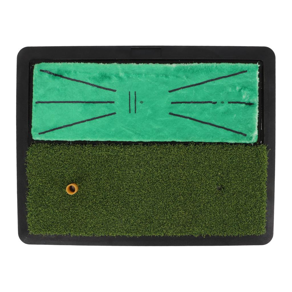 2 в 1 коврик для гольфа, противоскользящий, двойной, ударный коврик для гольфа, бархат, 10 мм, инженерная трава
