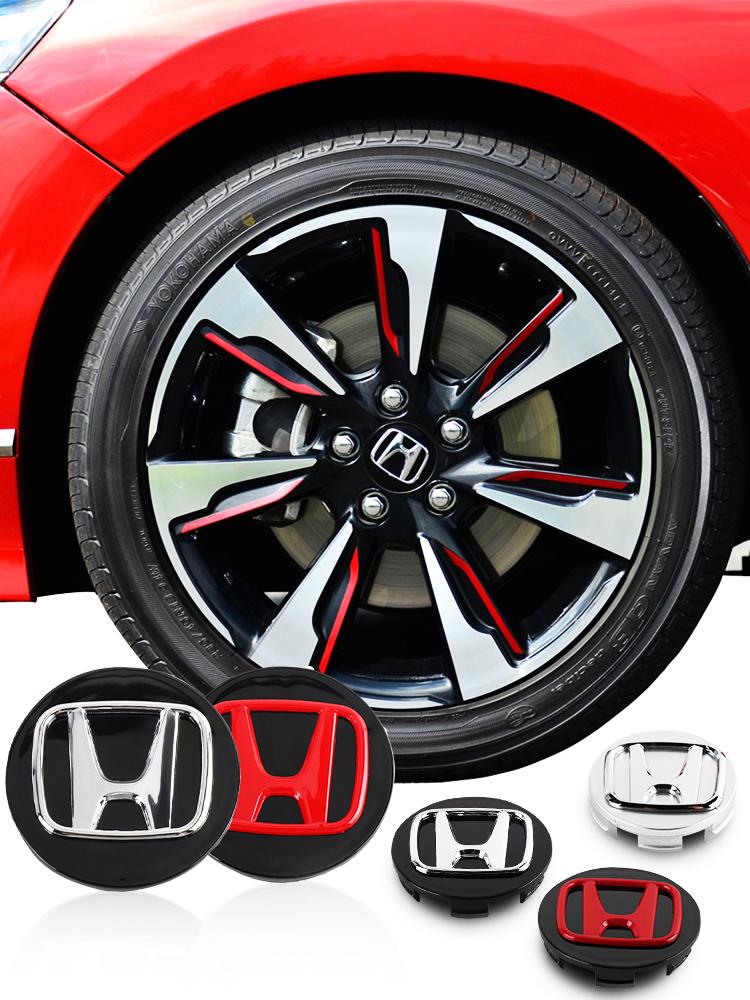 For Honda ga124pcs 56/60MM Car Wheel Center Hub Caps Tire Rim Cover stickers Auto Accessories For Honda CITY CIVIC Mugen DOHC Vezel Si STEPWGN
