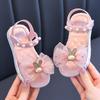 Girls Sandals Flowers Bow Knot Sweet Soft Children's Beach Shoes Kids Summer Bow Knot Sandals Princess Fashion Cute High Quality