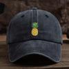 Pineapple printed baseball cap, outdoor casual hat, sports and daily outfit, fashionable headwear, street style