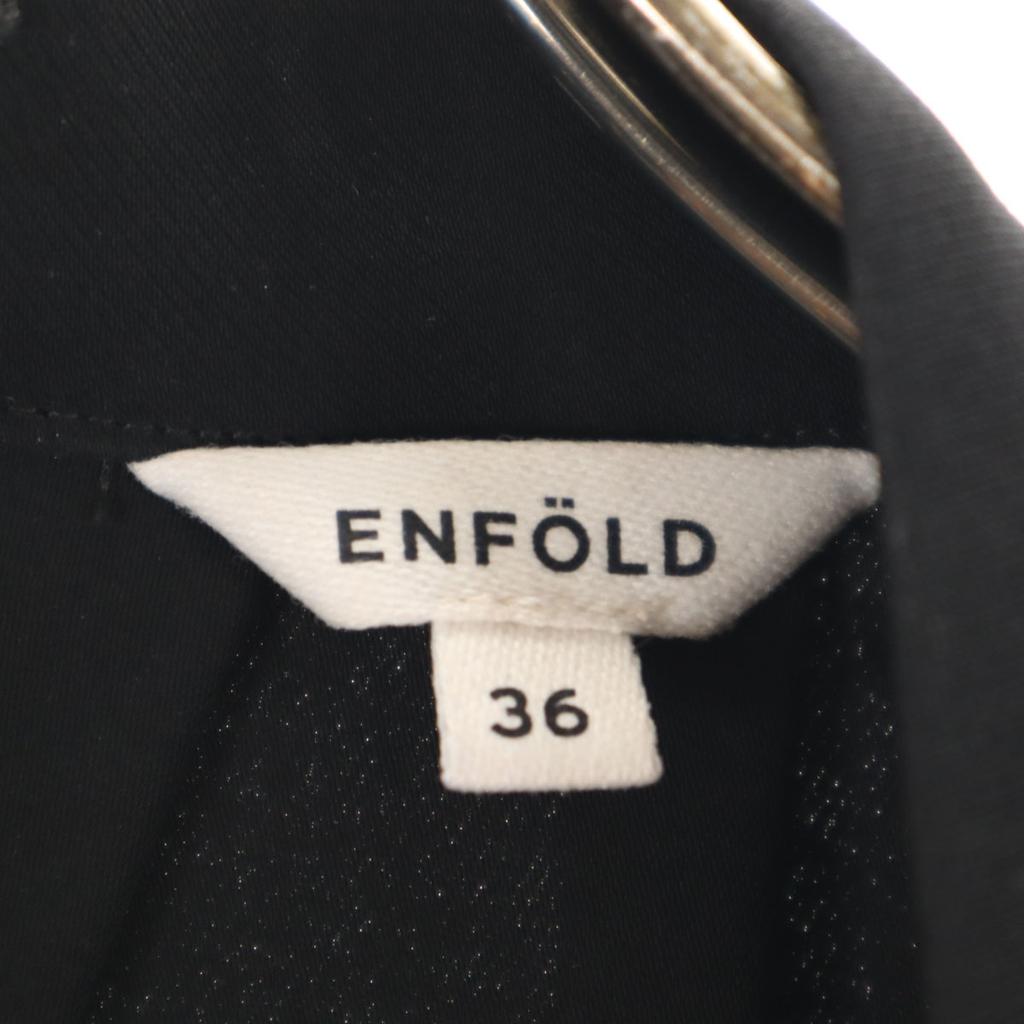 ENFOLD Французский рукав Защип Водолазка Длинное платье 36 Серия черного Женский Б/У