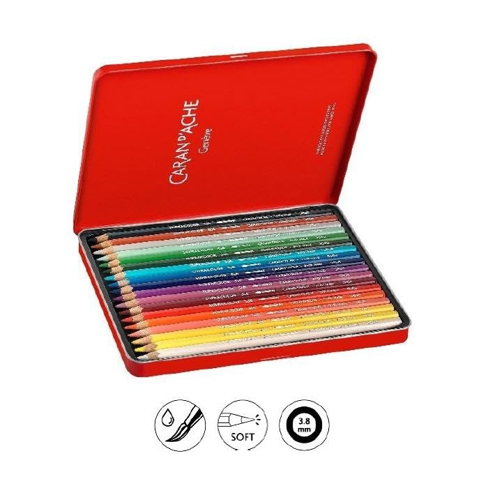 Водорастворимый цветной карандаш Caran Splat Color Soft Limited Color Set 18 цветов Специальный выпуск 2024 d'Ache 3888-118