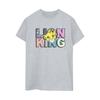 Disney Womens/Ladies The Lion King Pattern Logo Cotton Boyfriend T-Shirt