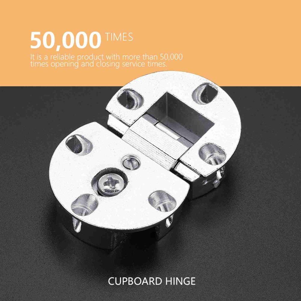 2pcs Silver Cabinet Door Hinge Hidden Folding Table Hinge Small Flap Door Hinge Furniture