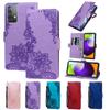 Lace Flower Flip Leather Wallet Case For Samsung Galaxy A02S A12 A32 A22 A52 A72 A02 A 02S 12 22 32 52 S21 FE Plus Ultra Cover Stand Book Phone Bag