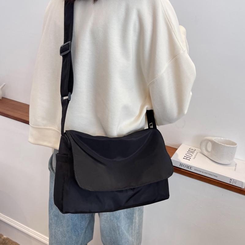 Холщовые сумки через плечо, молодежная мода, повседневная, большая вместимость, женская сумка через плечо, однотонные женские дорожные сумки-мессенджеры