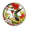 Hummingbird Flower Pattern Window Glass Sticker Anti-collision Decorative Film  Home&Office