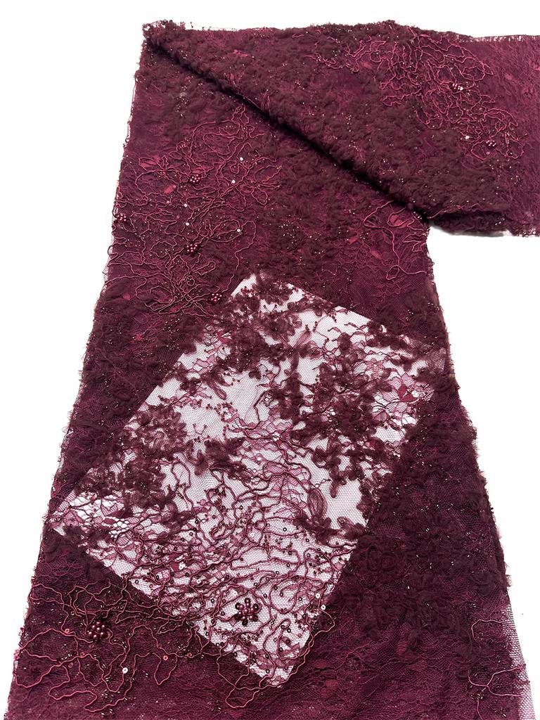 French Sequins Net 3d Lace Fabric 2026 High Quality African Lace Embroidered Nigerian Tulle Lace 5 Yards For Sewing Party Dress