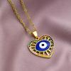 Турецкое ожерелье Lucky Evil Eye, женское 14 стильное ожерелье с голубыми глазами, женское очарование, эмалированное капельное масло, цепочка из нержавеющей стали, ювелирные изделия