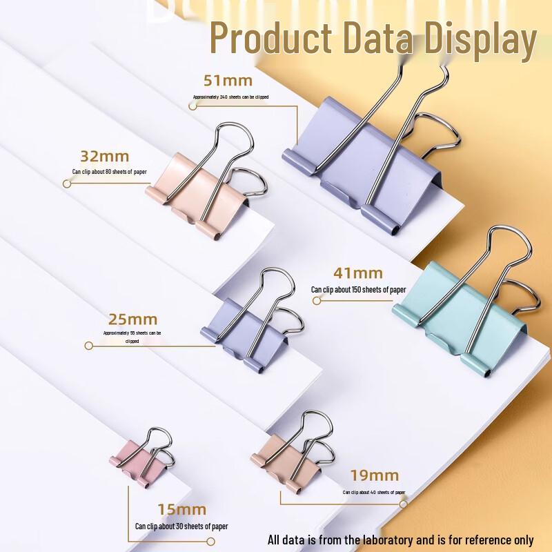 Morandi Color Binder Clips Assorted Pack