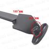 Universal Black Wing Mirrors for Motorcycles, Adjustable Rotating Canards, Left and Right Set for YZF, ZX, and CBR