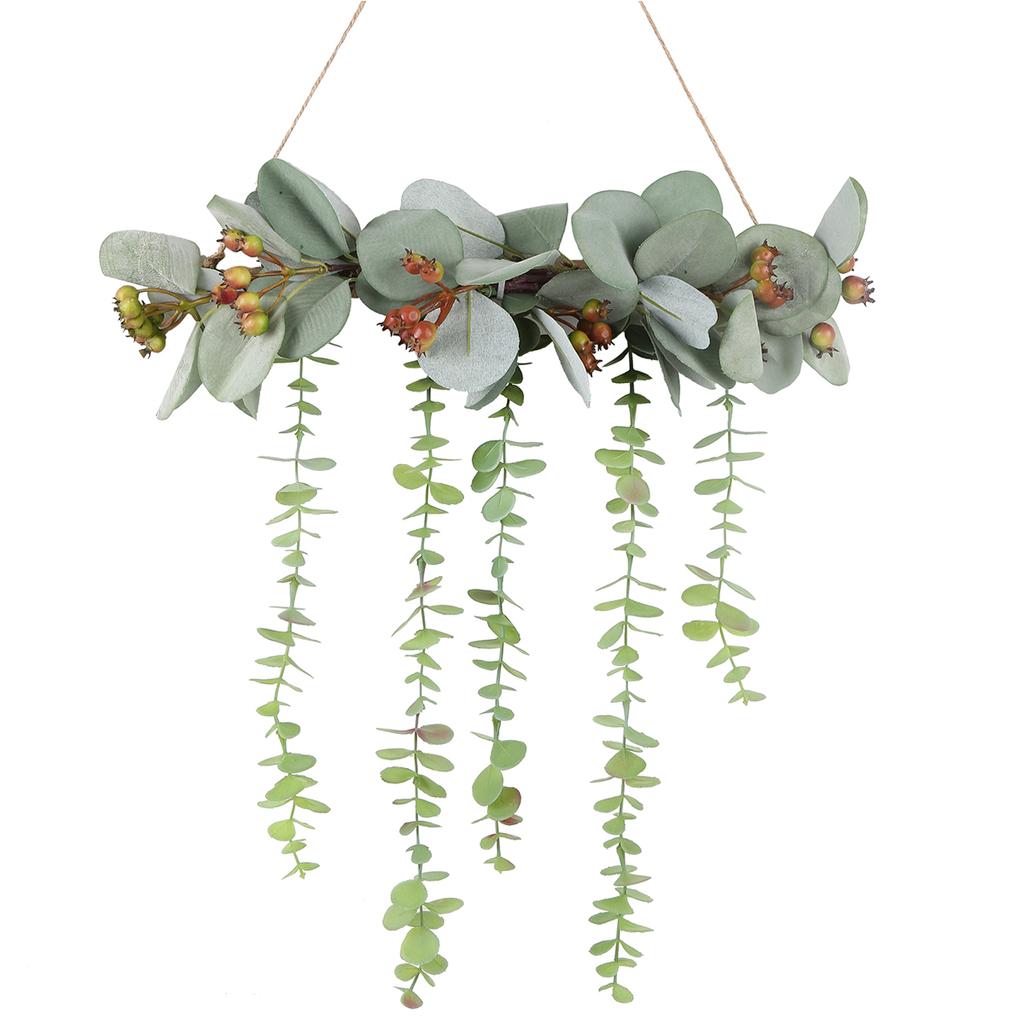 1 шт. искусственный эвкалипт гортензия пион Swag настенный декор бревенчатая ветка подвесной обруч для спальни, гостиной, ванной комнаты, настенный декор