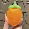 Eggplant Vegetable Keychain Carrot Car Keyring Cute PU Leather Bag Pendant  Girl/Boy