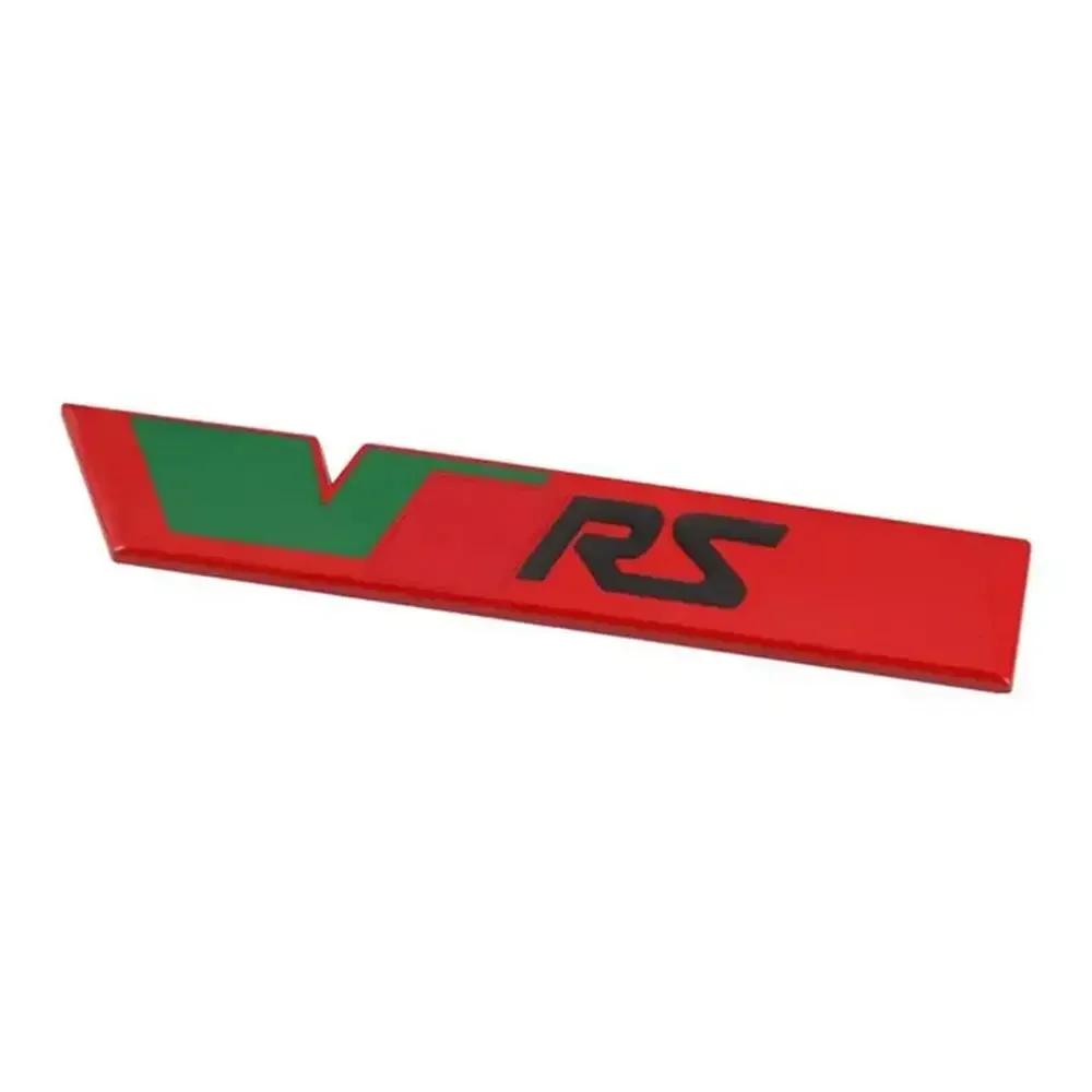 1Pc 3D Metal VRS Letters Logo Car Side Fender Emblem Rear Trunk Sticker Front Grille Badge Decals