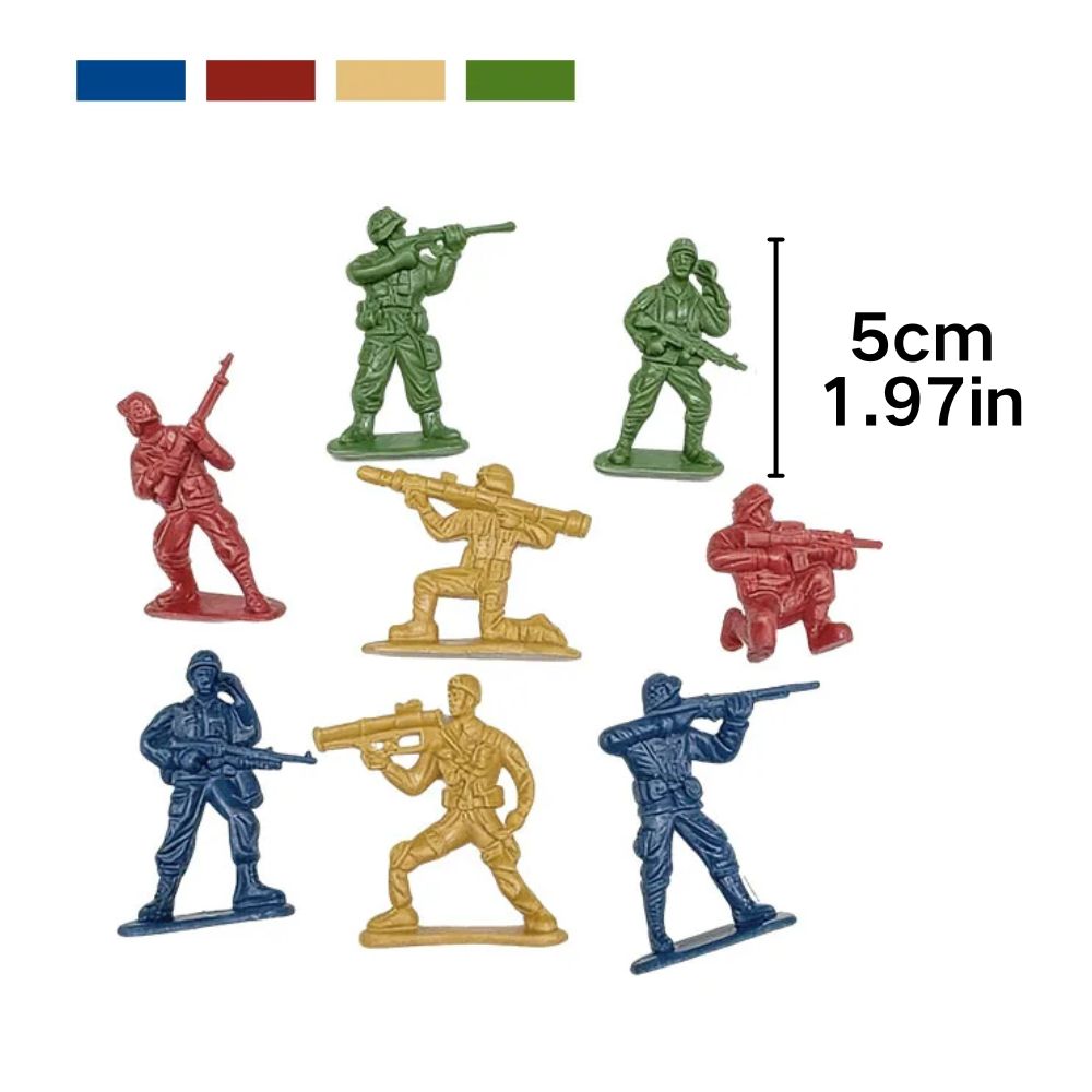 12/36pcs 5cm Plastic Soldier Figurin Sand Table Exercise Military Model Scene Props Desktop Decoration Collection Gift YMY