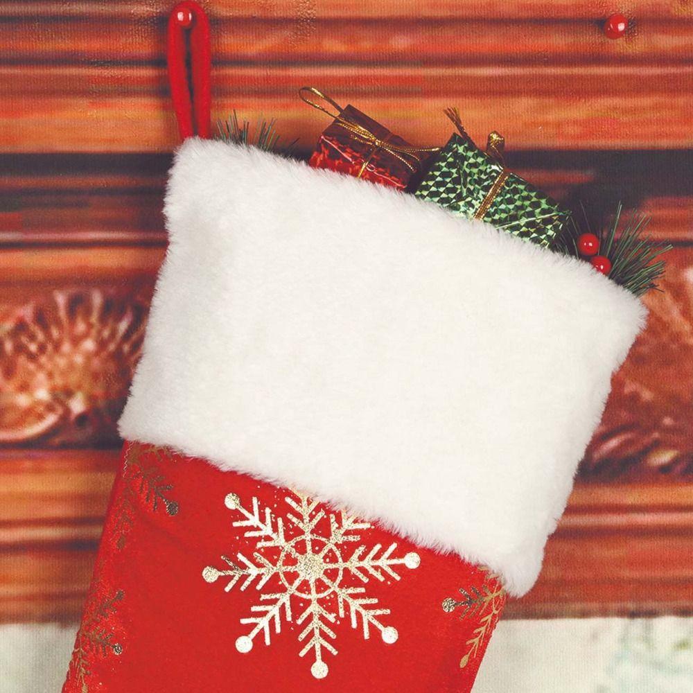Embroidered Personalized Christmas Stocking Large Capacity Christmas Gift Bag Navidad