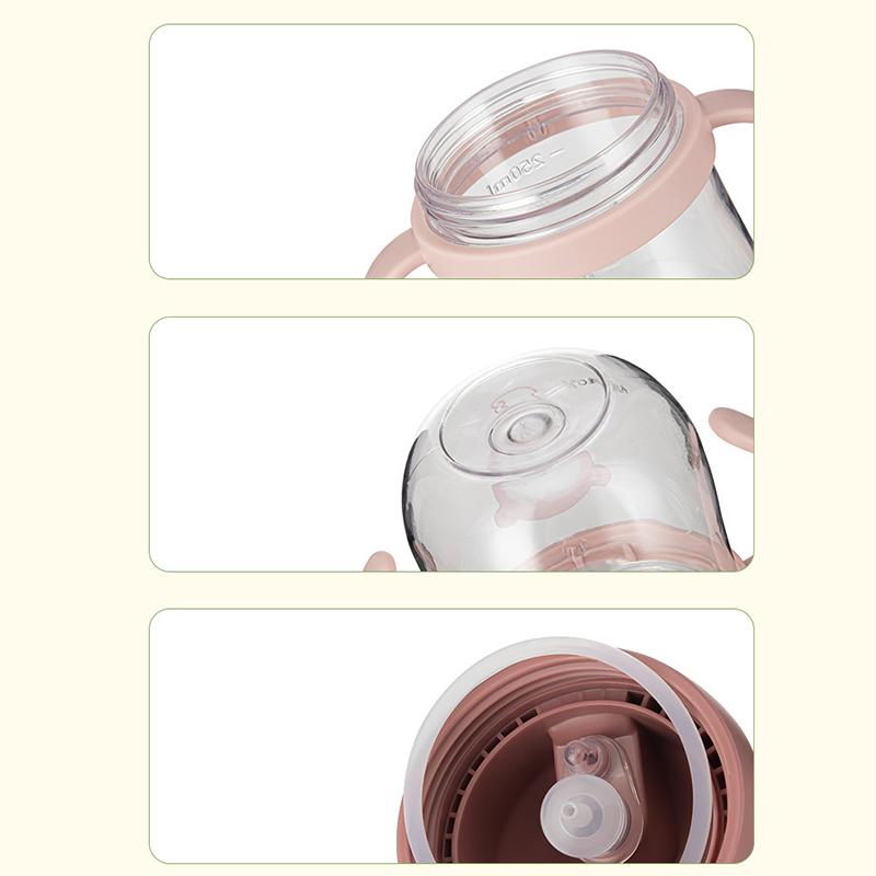 250 мл мультяшный узор бутылка для питья для детей на открытом воздухе с соломинкой чашка для кормления детей для обучения портативная ручка бутылка для воды