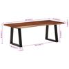 Coffee Table Honey Brown 110x55x40 cm Solid Acacia Wood