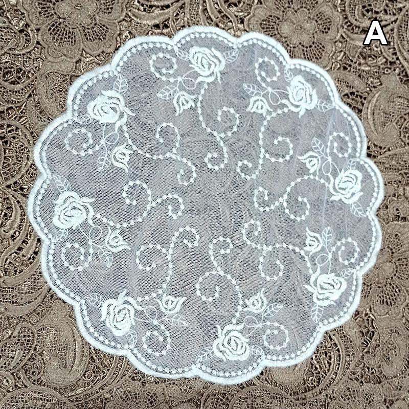 Винтажный кружевной цветочный вышитый коврик для стола, белая салфетка, подставка под кофейную чашку, изолированные подставки, украшение для домашнего стола