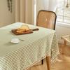 Утолщенная клетчатая скатерть, скатерть для кофейного столика, свежая клетчатая скатерть, домашняя прямоугольная скатерть для обеденного стола