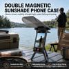 Mobile Phone Rain & Sun Cover Anti-reflective Foldable 360° Rotatable for Outdoor Delivery Rider Phone 