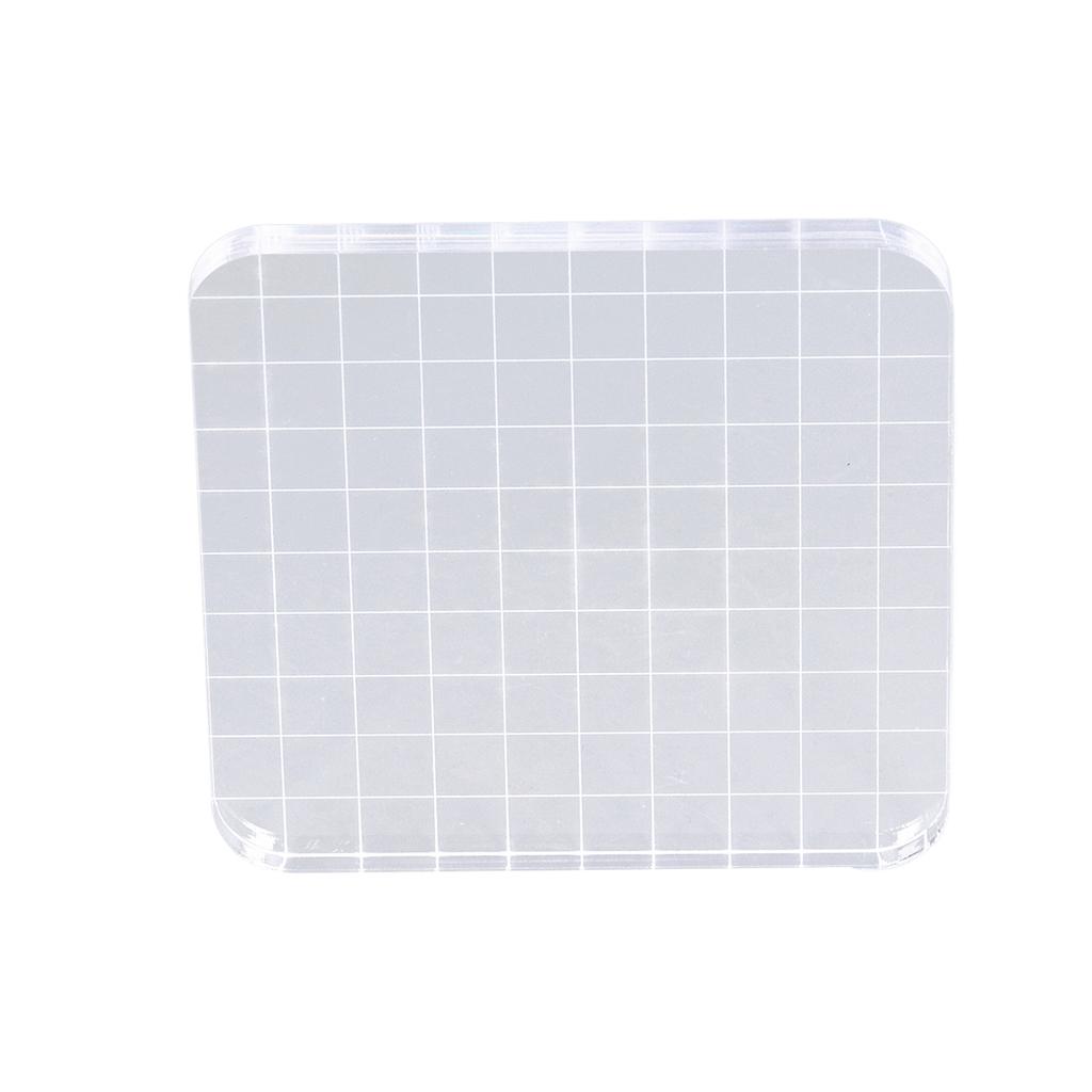 Acrylic Block 10x10cm Safe Round Corner Transparent Reusable Highly Durable Clear Stamps for