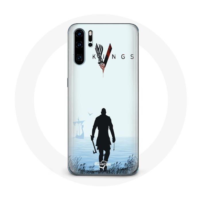 Coque de protection - MANIACASE - Huawei P30 - Vikings - Ragnar Lothbrok - Souple - Blanc
