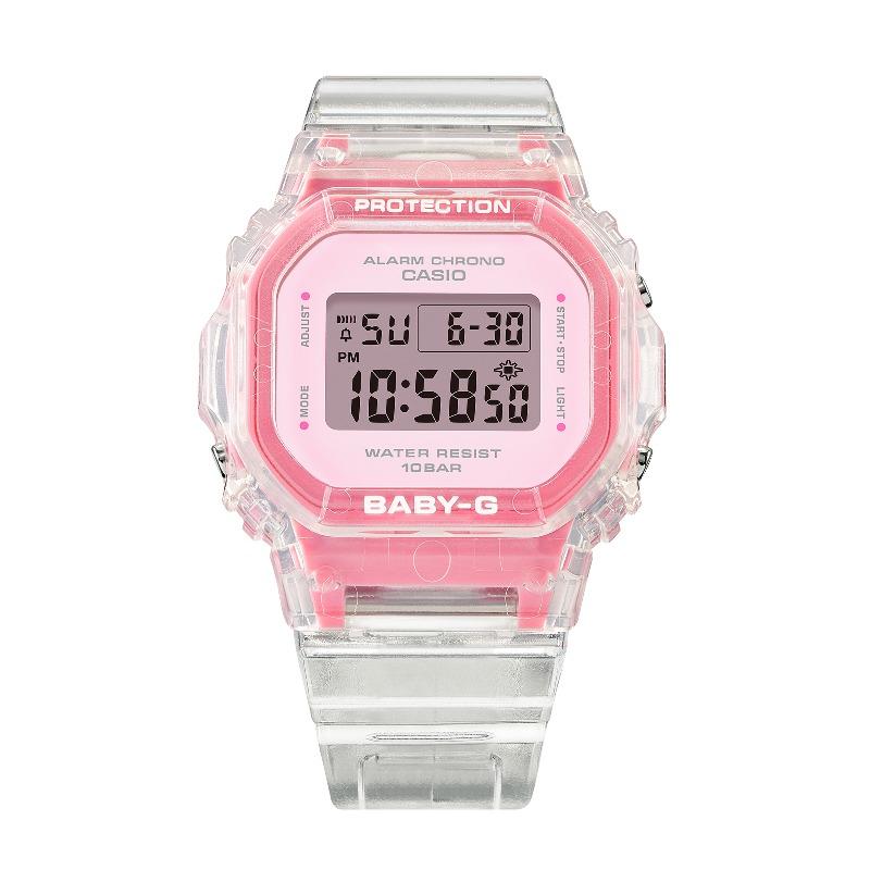 Casio Женские часы Baby-G, смола, 100 м водонепроницаемые, ударопрочные, с будильником, кварцевые, BGD-565SJ-7