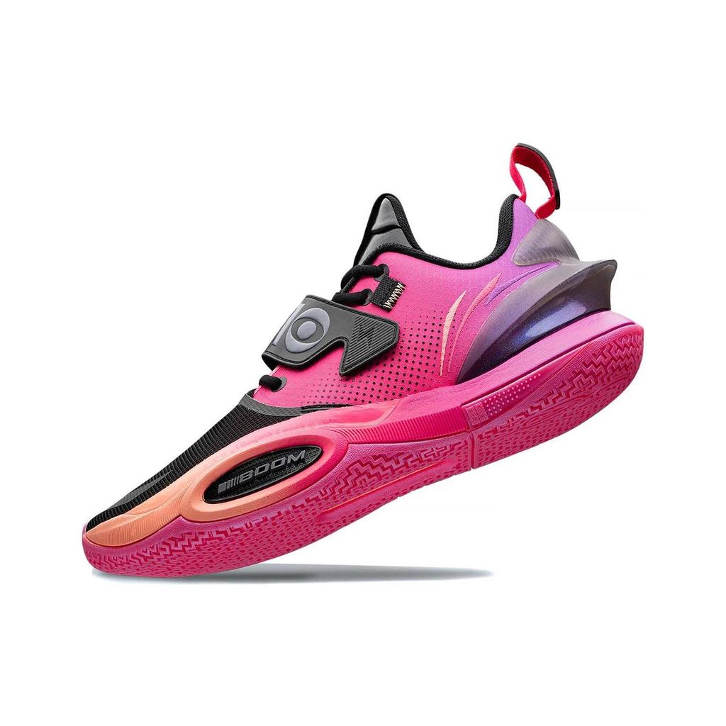 Li Ning All City 10 V2 Нескользящие, износостойкие, дышащие низкие баскетбольные кроссовки мужские Черный Красный Фиолетовый ABAS059-7
