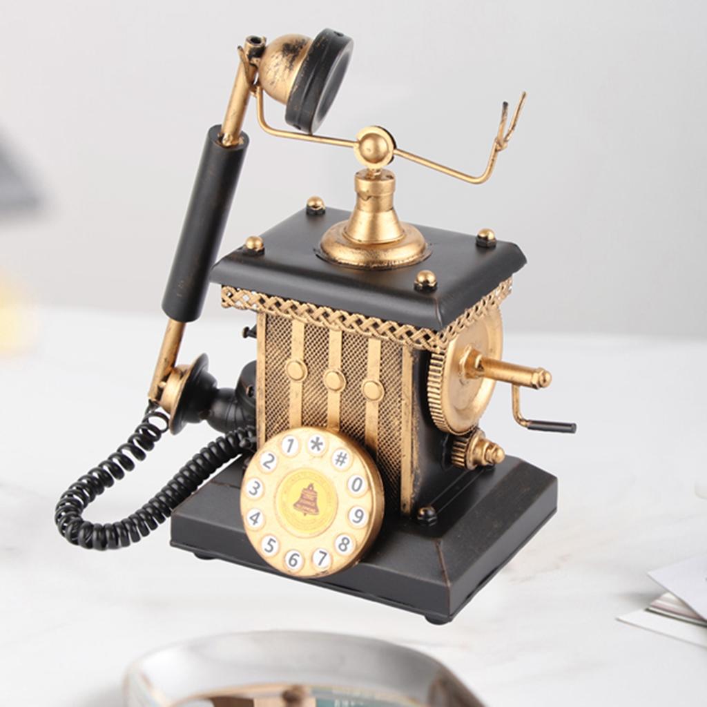 European Style Hand?Operated Telephone Decor Bedroom Living Room Window Display Decoration