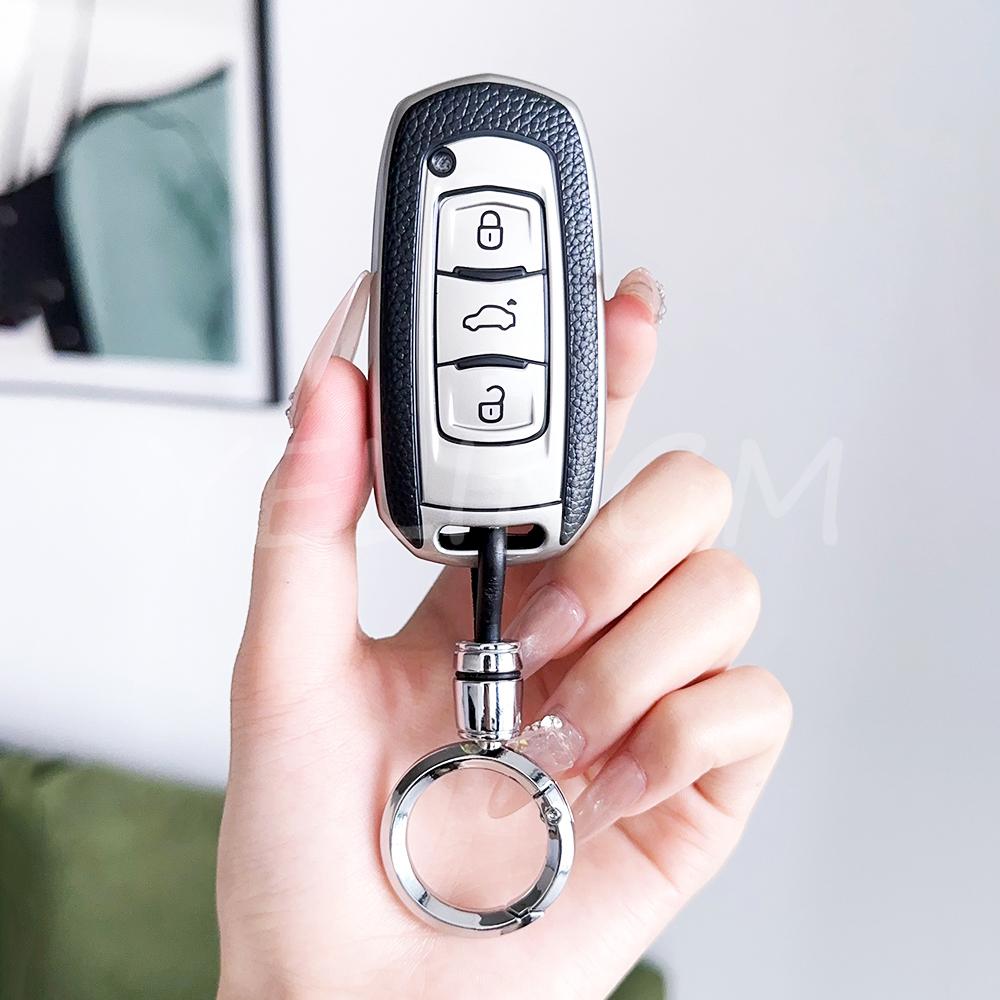 Кожаный ТПУ Чехол для Умного Ключа Автомобиля Для Geely Atlas Boyue Nl3 Ex7 Suv Gt Gc9 Emgrand X7 Borui Чехол Оболочка Брелок Авто Держатель Аксессуары