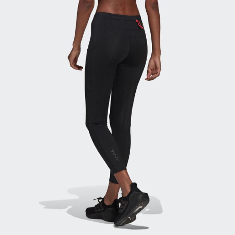 Adidas 7/8 однотонные леггинсы с логотипом женские плавки черные HB9243