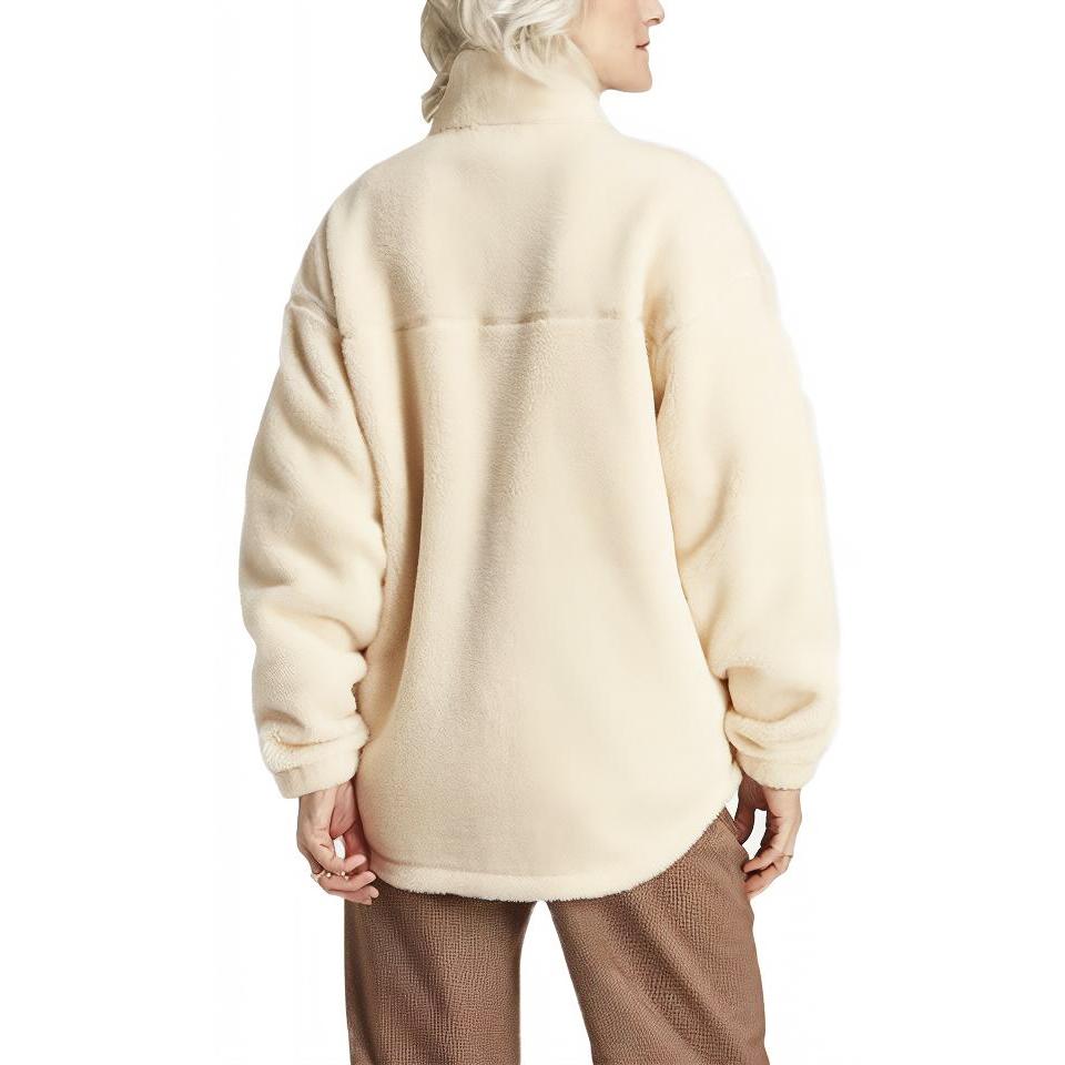 Adidas Оригинальная верхняя рубашка Premium Essentials с воротником-стойкой, толстовка с длинными рукавами, женские топы, волшебно-белый IM3899